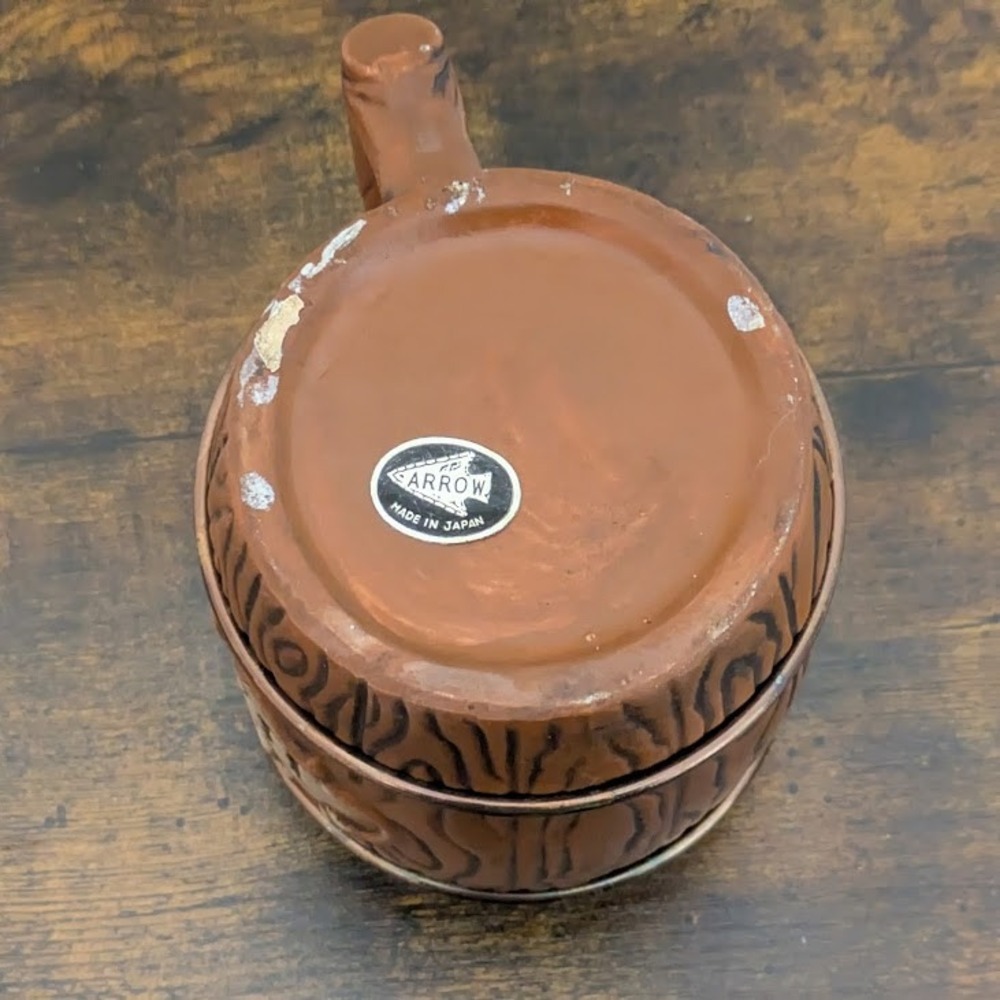 VTG Beer Mug Souvenir Galveston Texas‎ Barrel Design Ceramic Handle Kitsch Japan - Picture 7 of 11